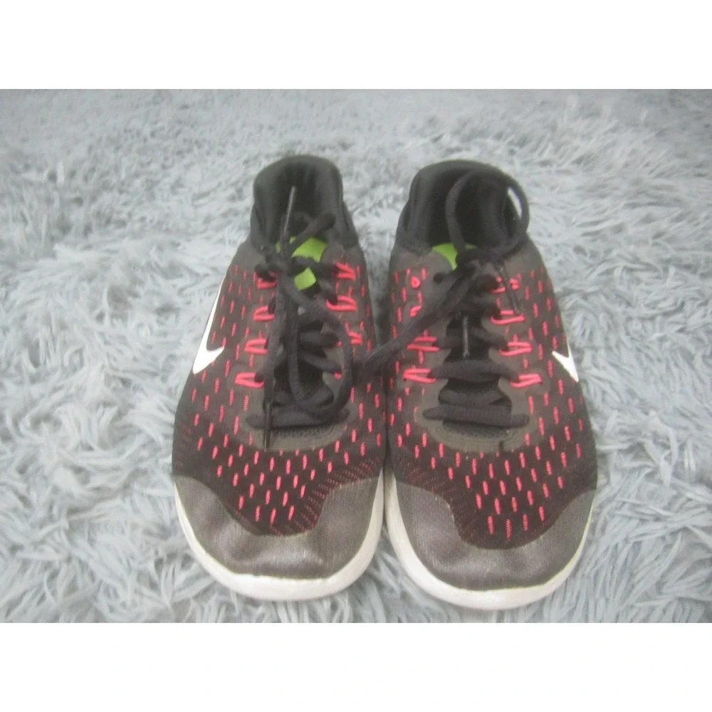 Nike Shoes Youth Girls 5Y Free RN (GS) Running Black Pink AH3457-001 Athletic - Picture 2 of 11
